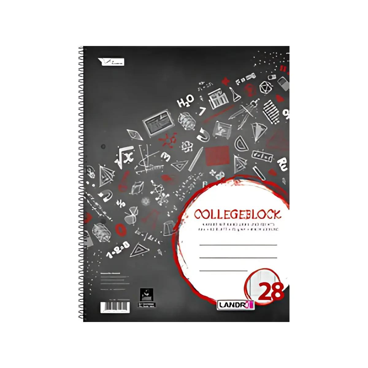 LANDRÉ Cahier à spirale 'college', format A4, ligné, 160 p.