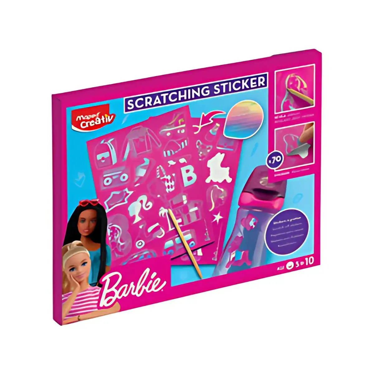 MAPED Creativ Sticker à gratter SCRATCHING STICKER Barbie