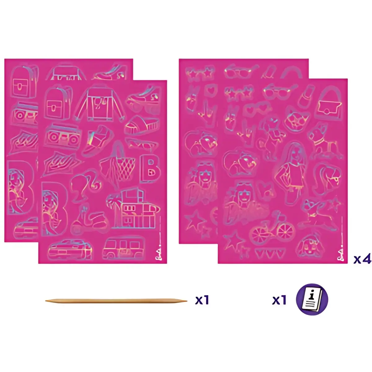 MAPED Creativ Sticker à gratter SCRATCHING STICKER Barbie