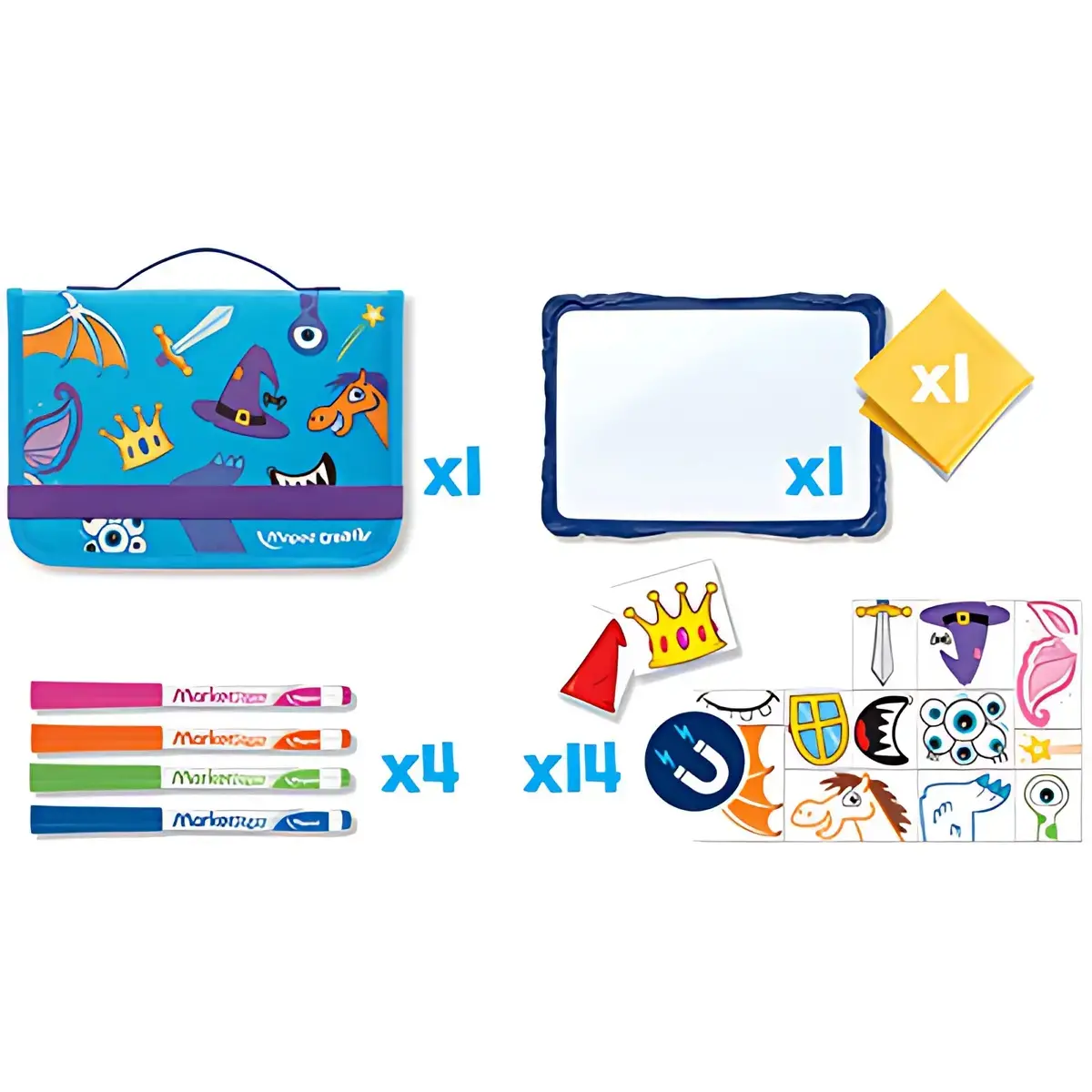 MAPED Creativ Kit de dessin voyage TRAVEL BOARD, 21 pièces