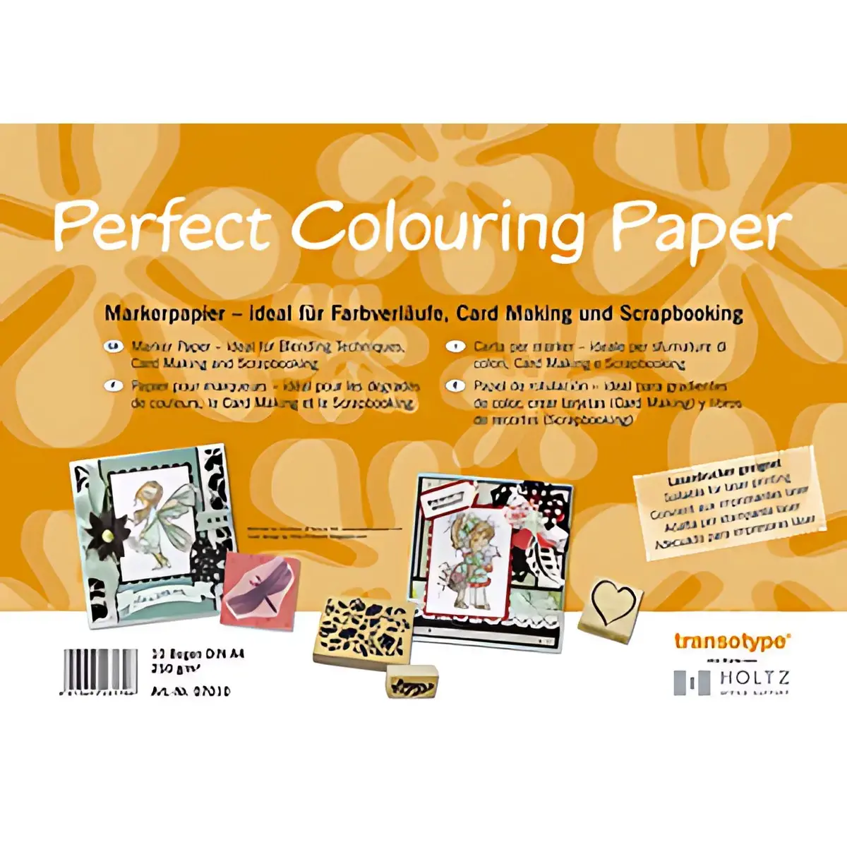 TRANSOTYPE Papier A4 pour marqueurs, 250g/m2, 10 feuilles