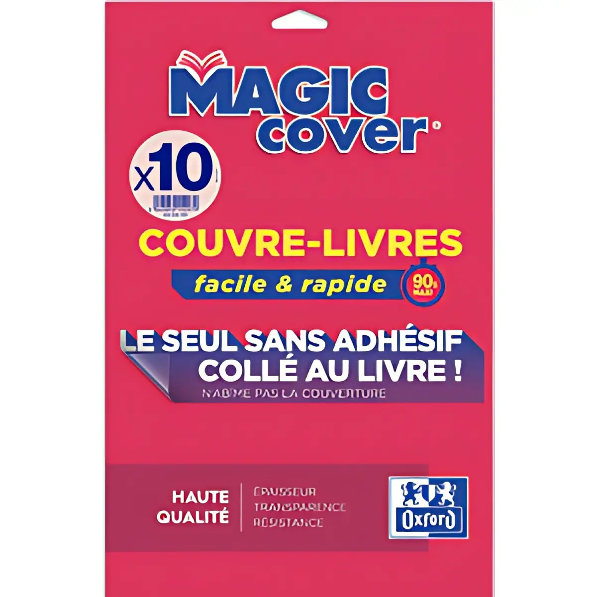 Oxford Couvre-livres 'Magic Cover', contenu: 10 feuilles