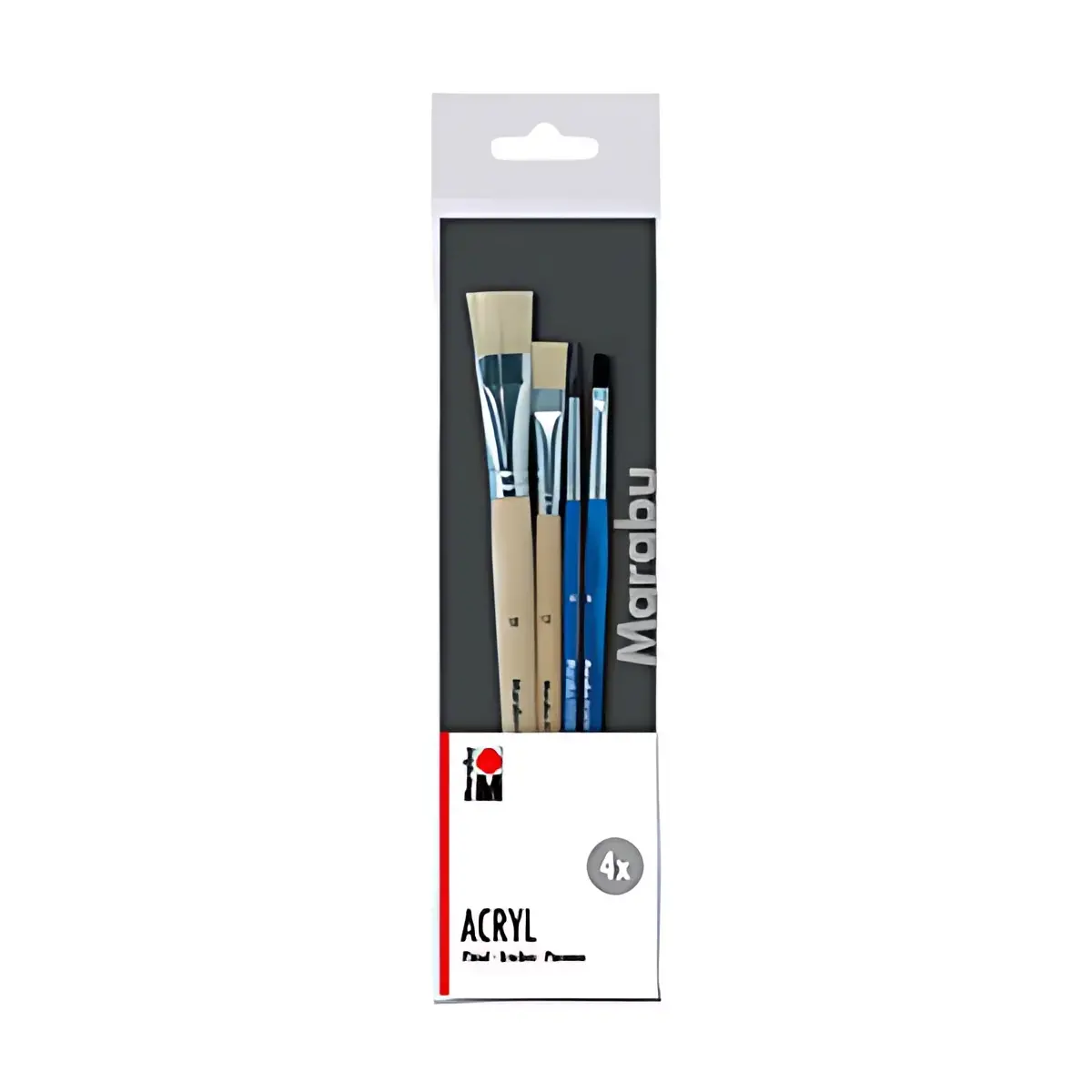 Marabu Set de pinceaux pour l'acrylique Acryl, 4 pi&egrave;ces 