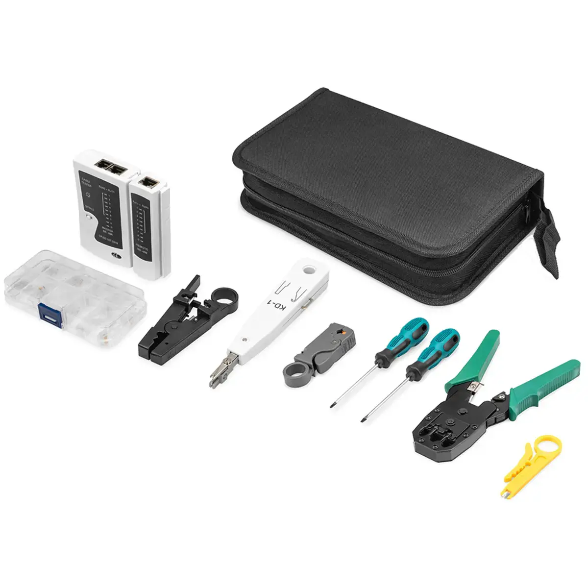 Jeu d'outils d'installation r&eacute;seau, 12 pi&egrave;ces - Digitus 
