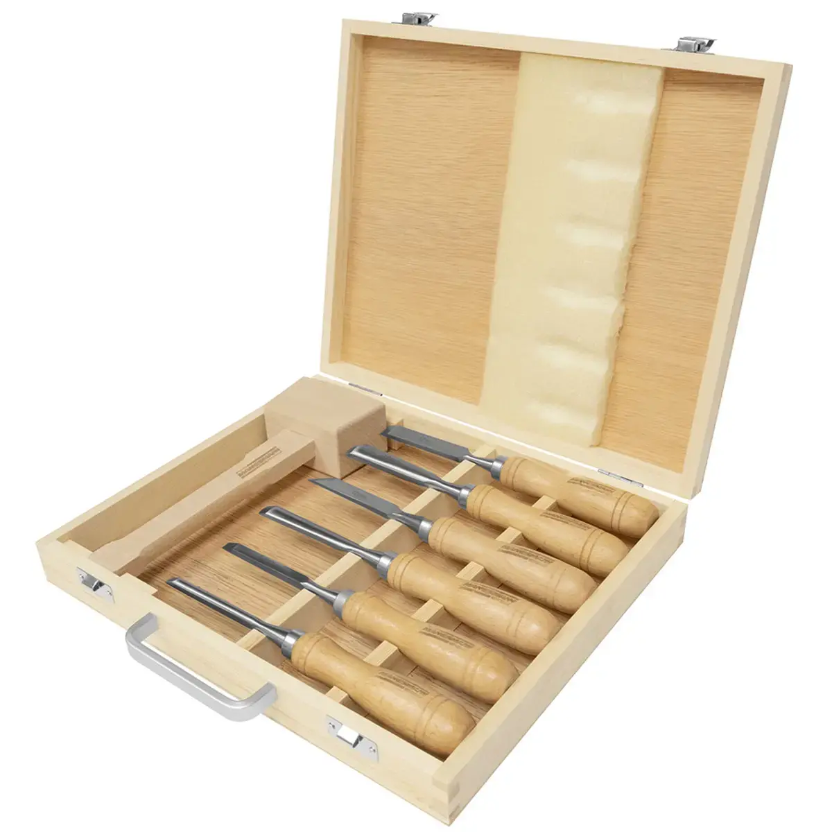 Jeu d'outils de sculpture bois, 7 pi&egrave;ces - Br&uuml;der mannesmann 