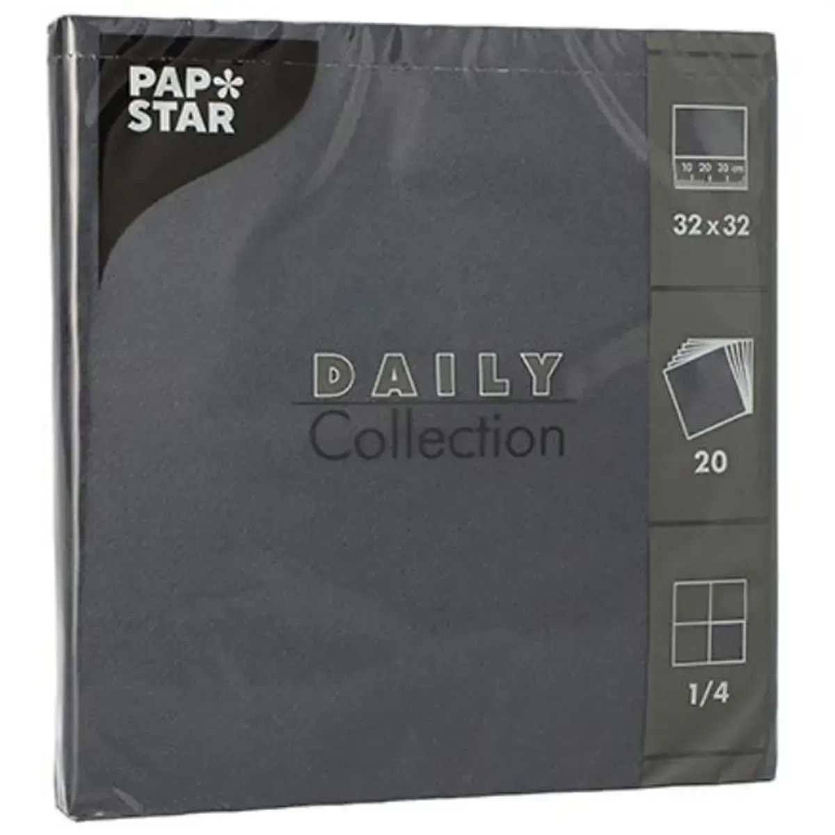 Serviettes, 320 x 320 mm, 3 couches, champagne - Papstar