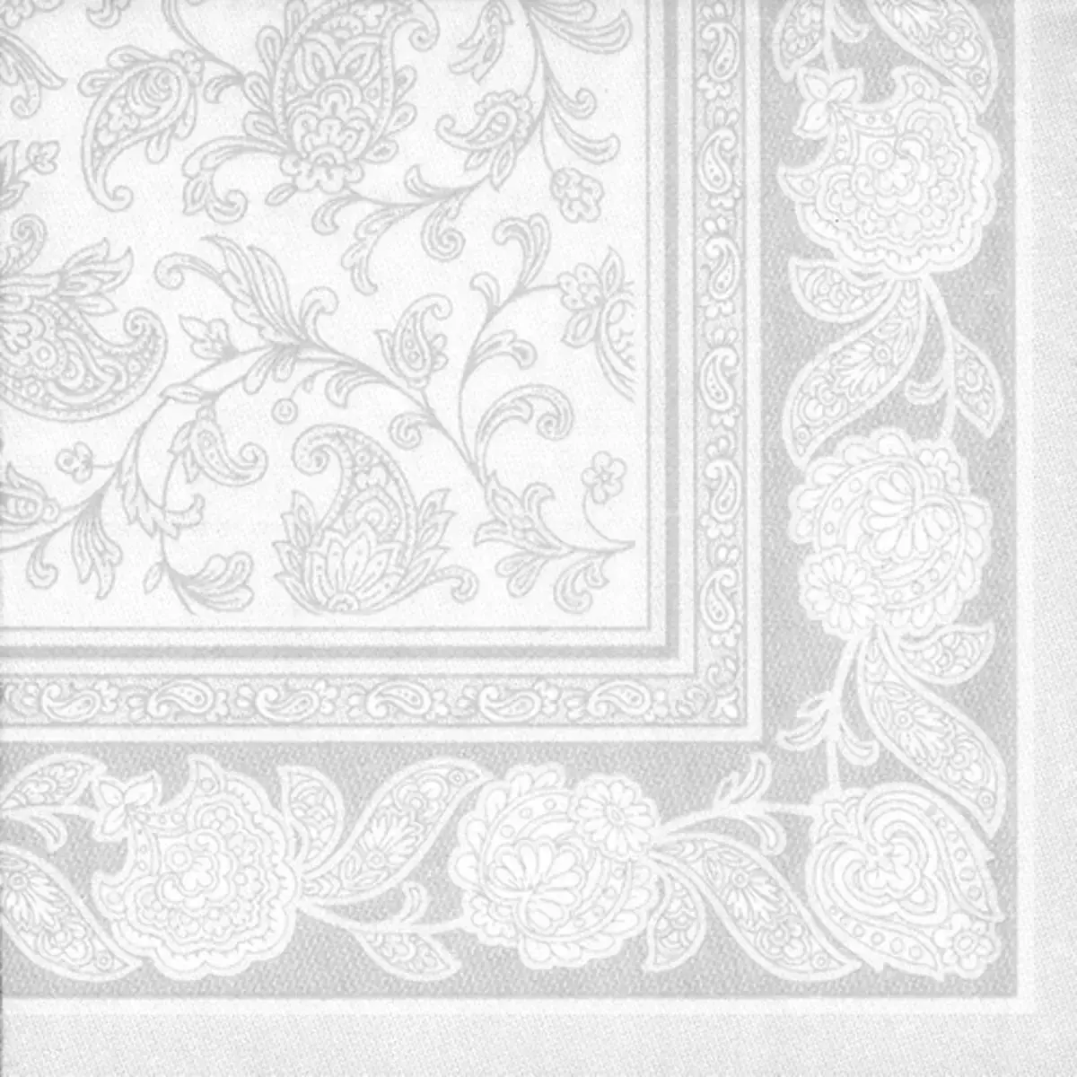 Serviette ROYAL Collection Ornaments - Blanc - Papstar