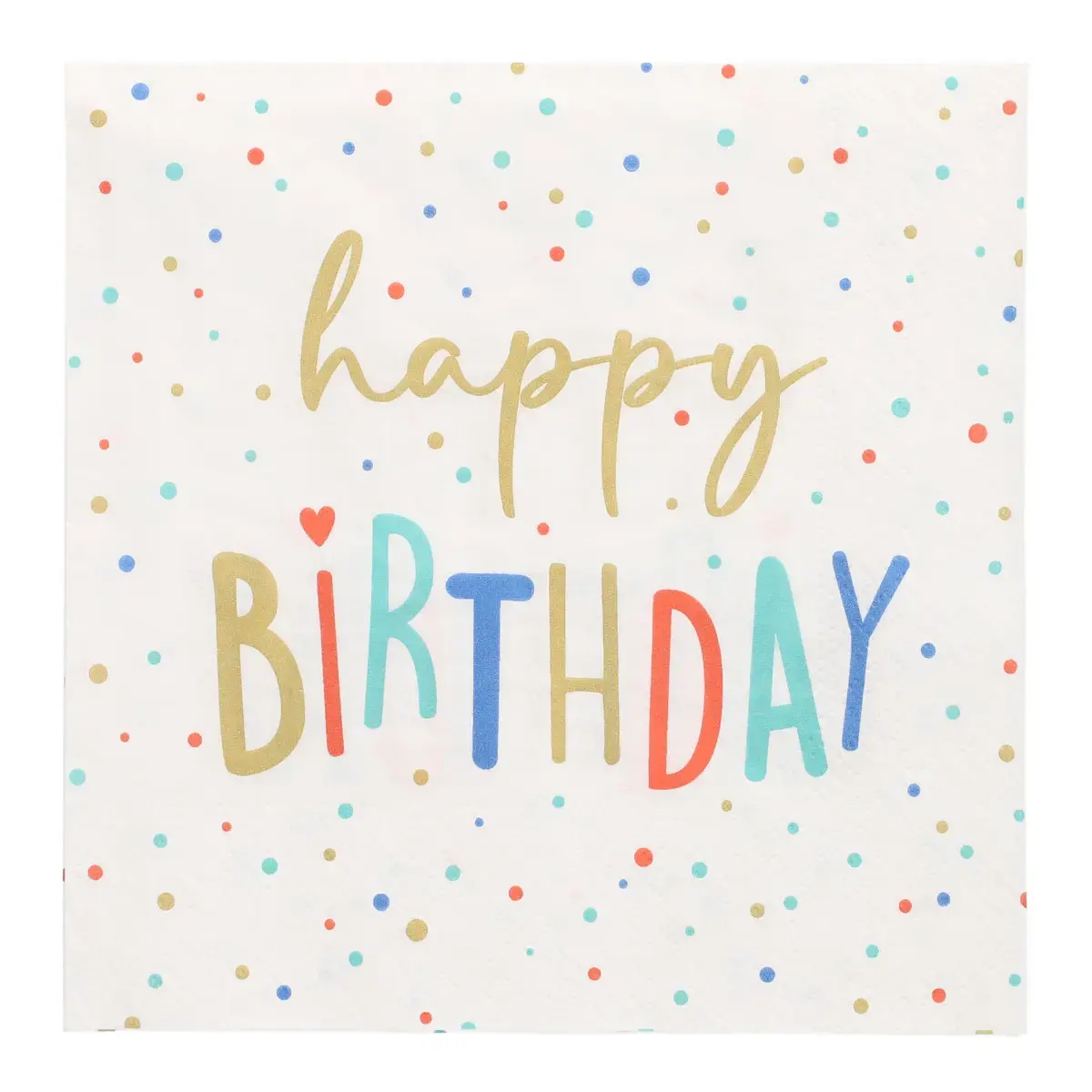 Serviette à motif 'Happy Birthday', 330 x 330 mm - Papstar