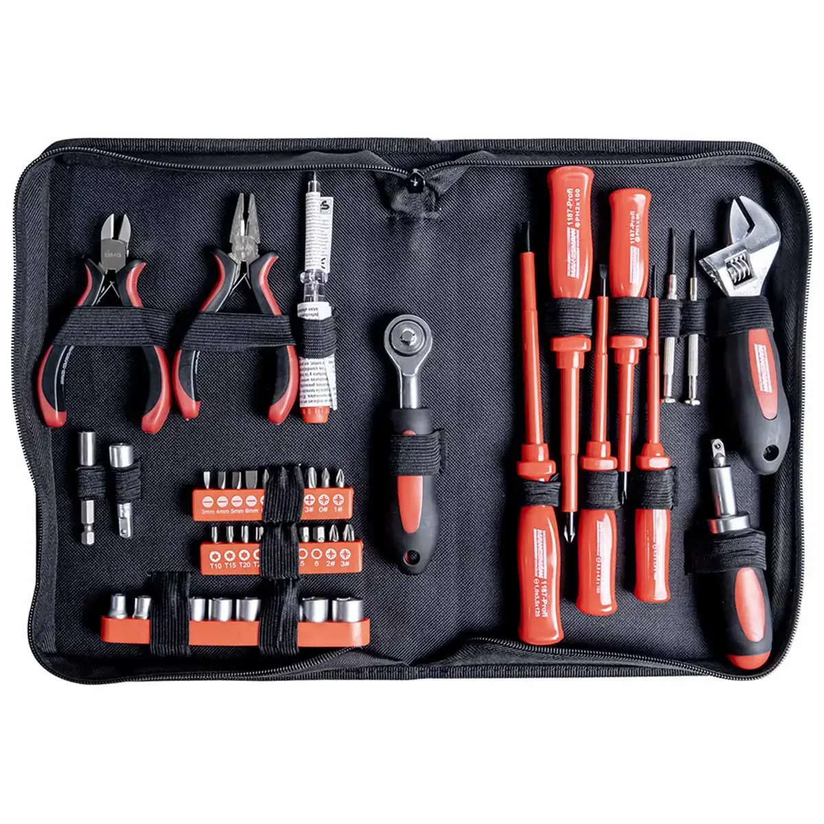Kit d'outils pour &eacute;lectronique, 45 pi&egrave;ces - Br&uuml;der mannesmann 