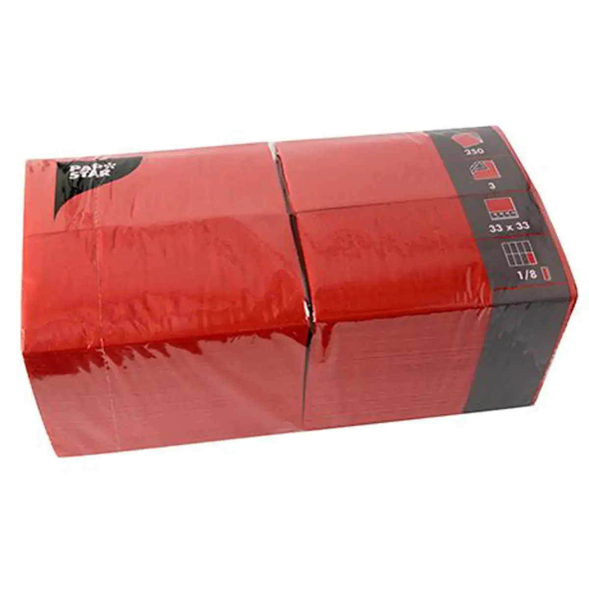 Serviettes bistrot, 330 x 330 mm, bleu fonc&eacute; - Papstar 