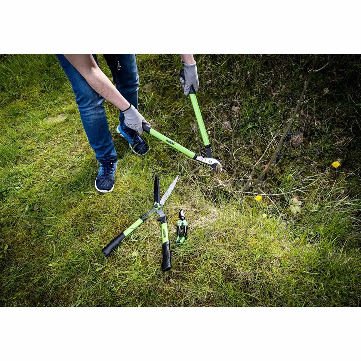 Set de cisailles de jardinage, 3 pièces - Brüder mannesmann