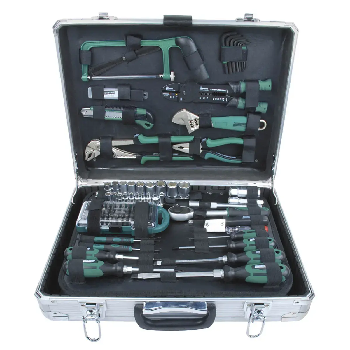 Malette à outils, 124 pièces, coffre alu - Brüder mannesmann