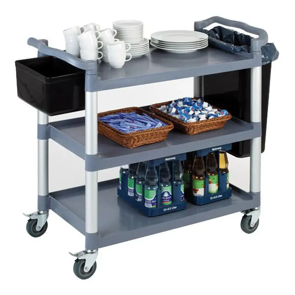 Chariot de service et de transport READY, 3 plateaux - Aps 