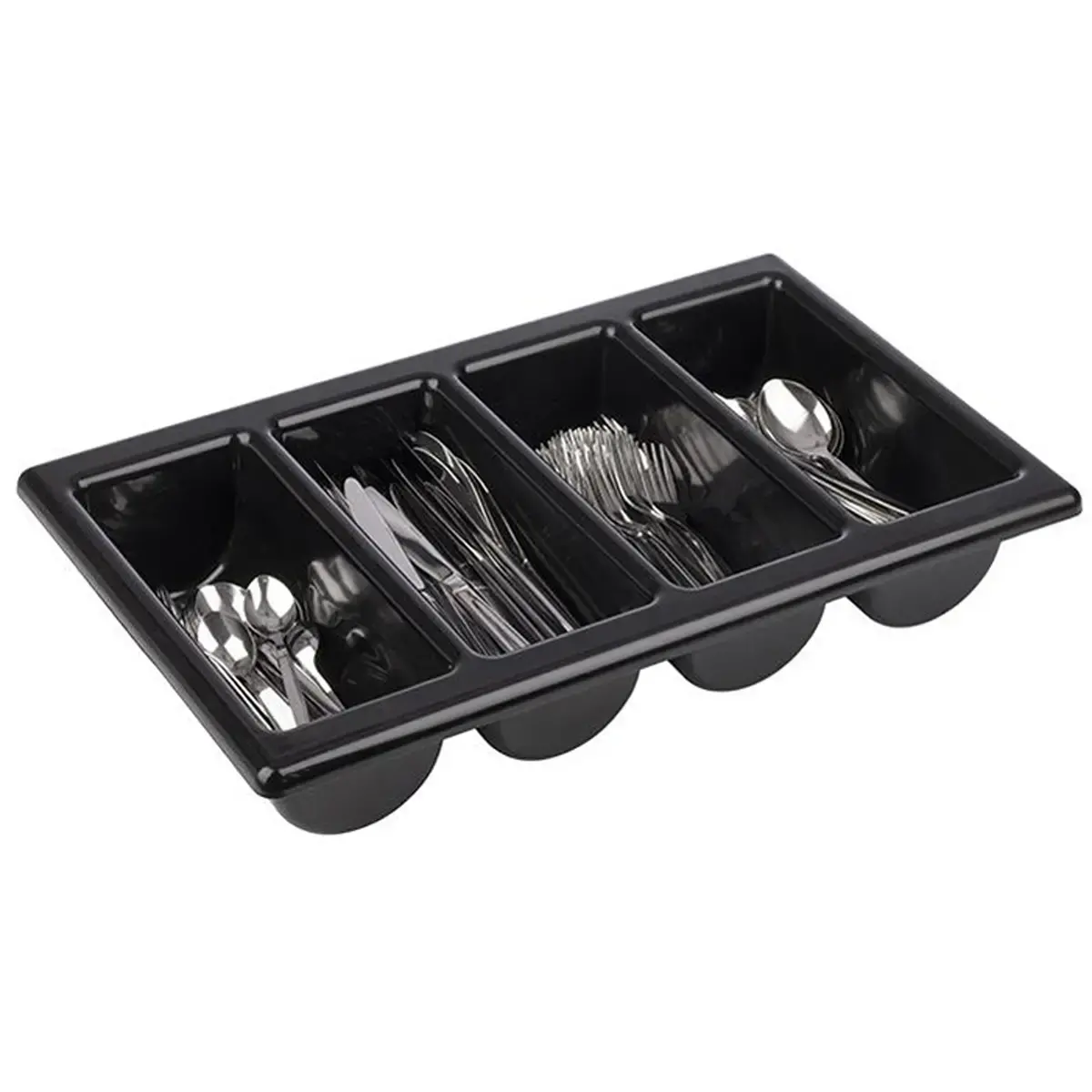 Range-couverts GN 1/1, à 4 compartiments, gris - Aps