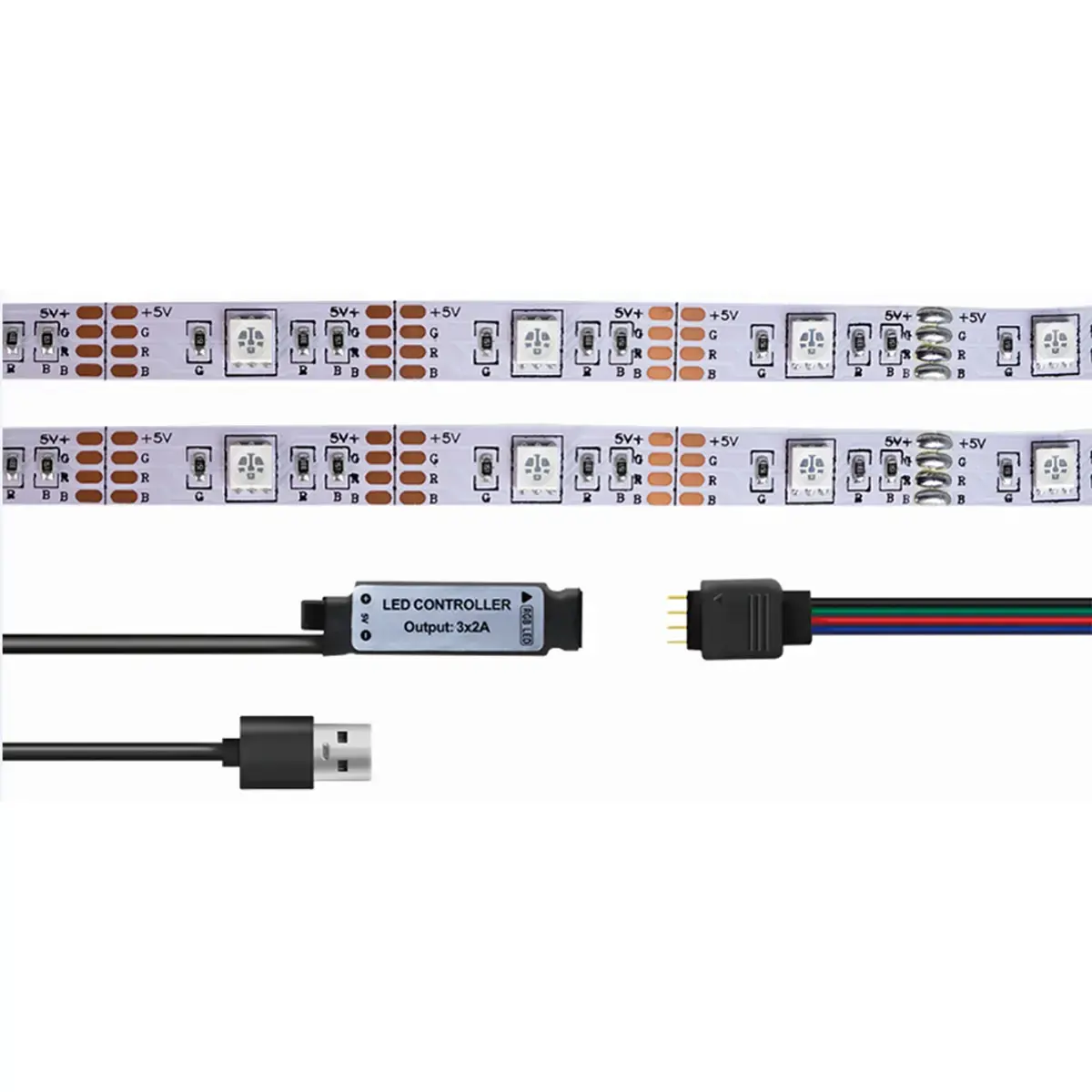 Ruban LED RVB avec télécommande, autocollant, 3 m - Logilink