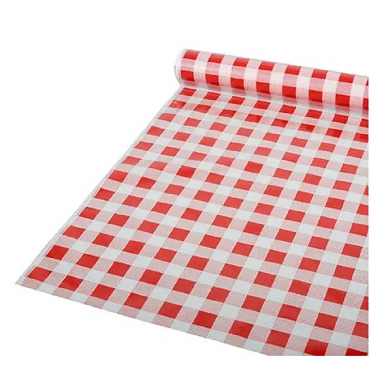 Nappe en film 'Carreau', rouge / blanc - Starpak