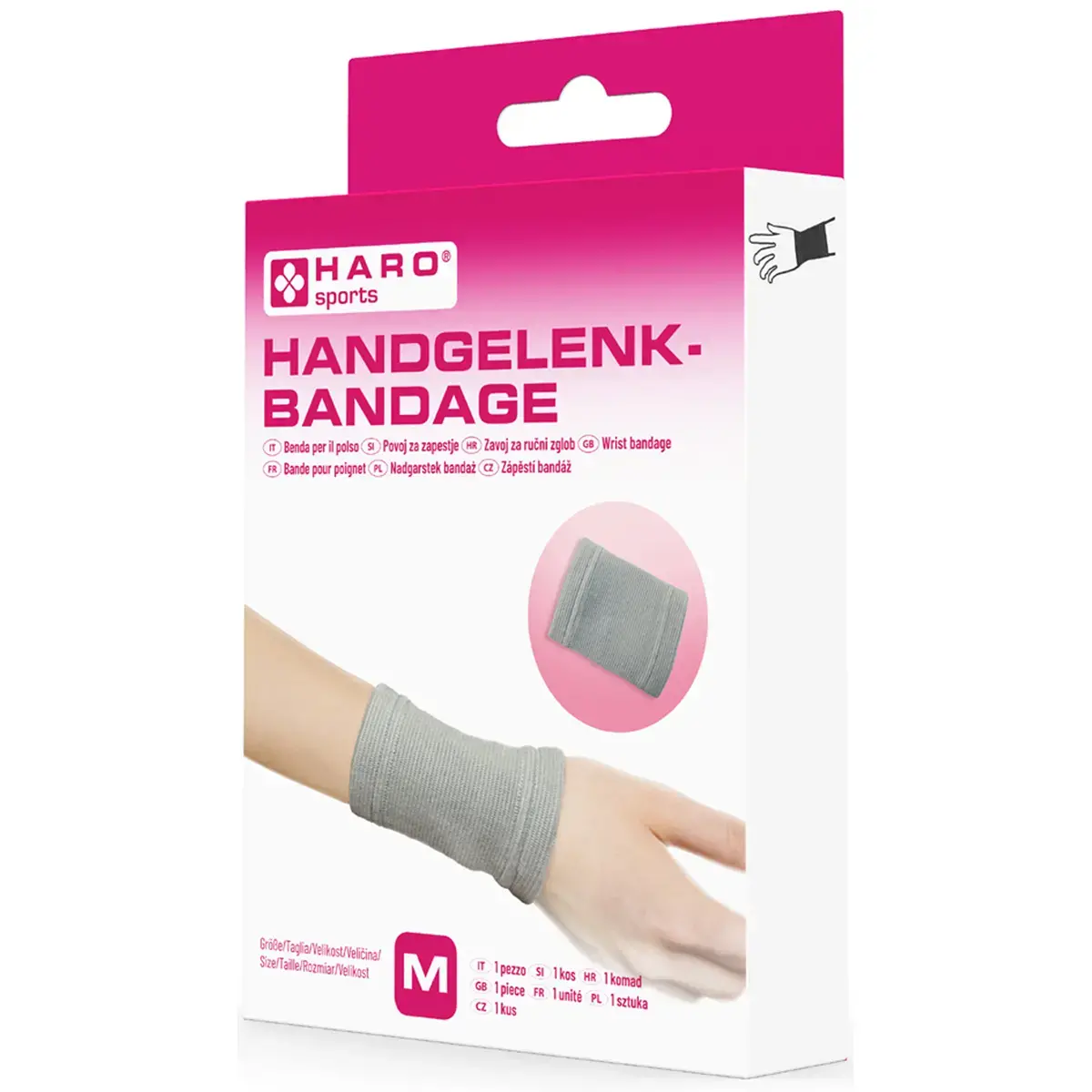 Bandage sportif 'Poignet', taille: L, gris - Haro