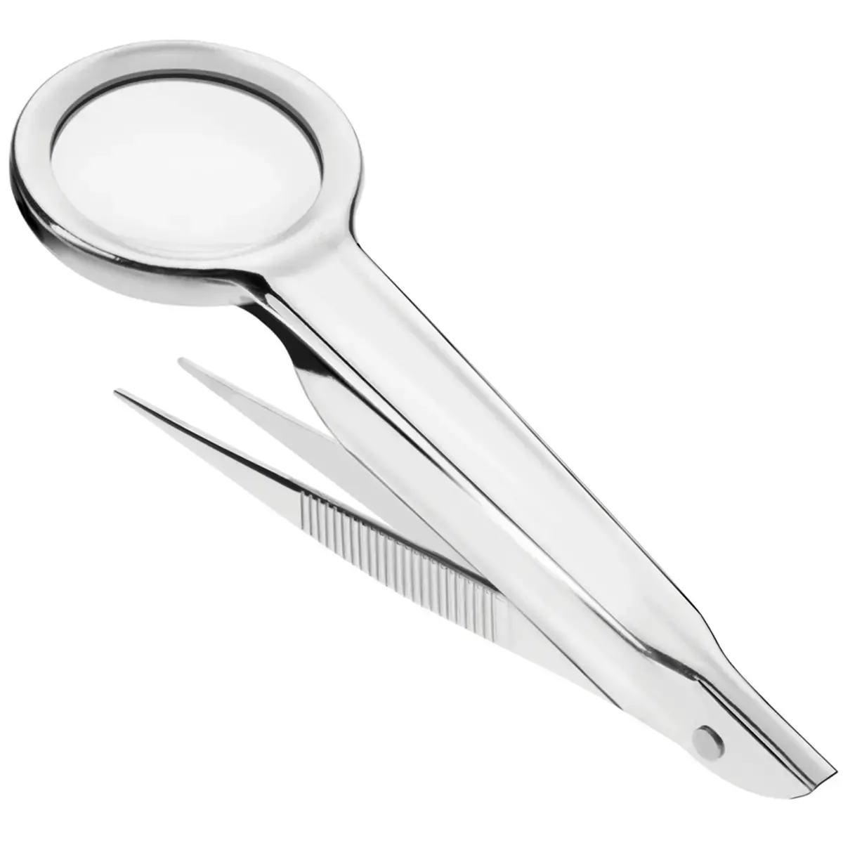Pince précelle avec loupe, argent - First Aid Only