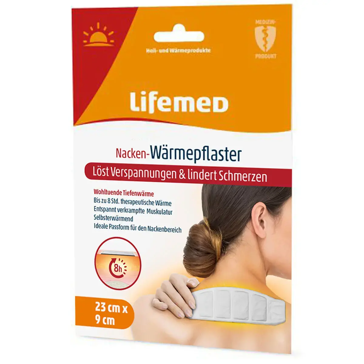 Patch chauffant pour la nuque, 230 x 90 mm, blanc - Lifemed 