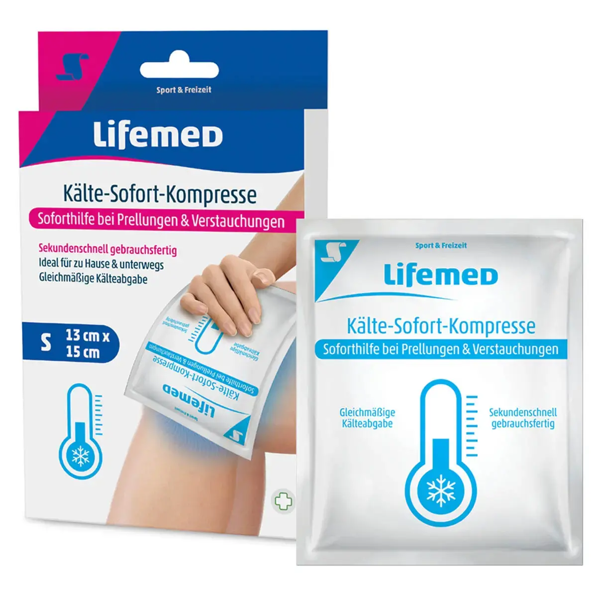 Compresse de froid instantan&eacute;, 150 x 130 mm, blanc - Lifemed 