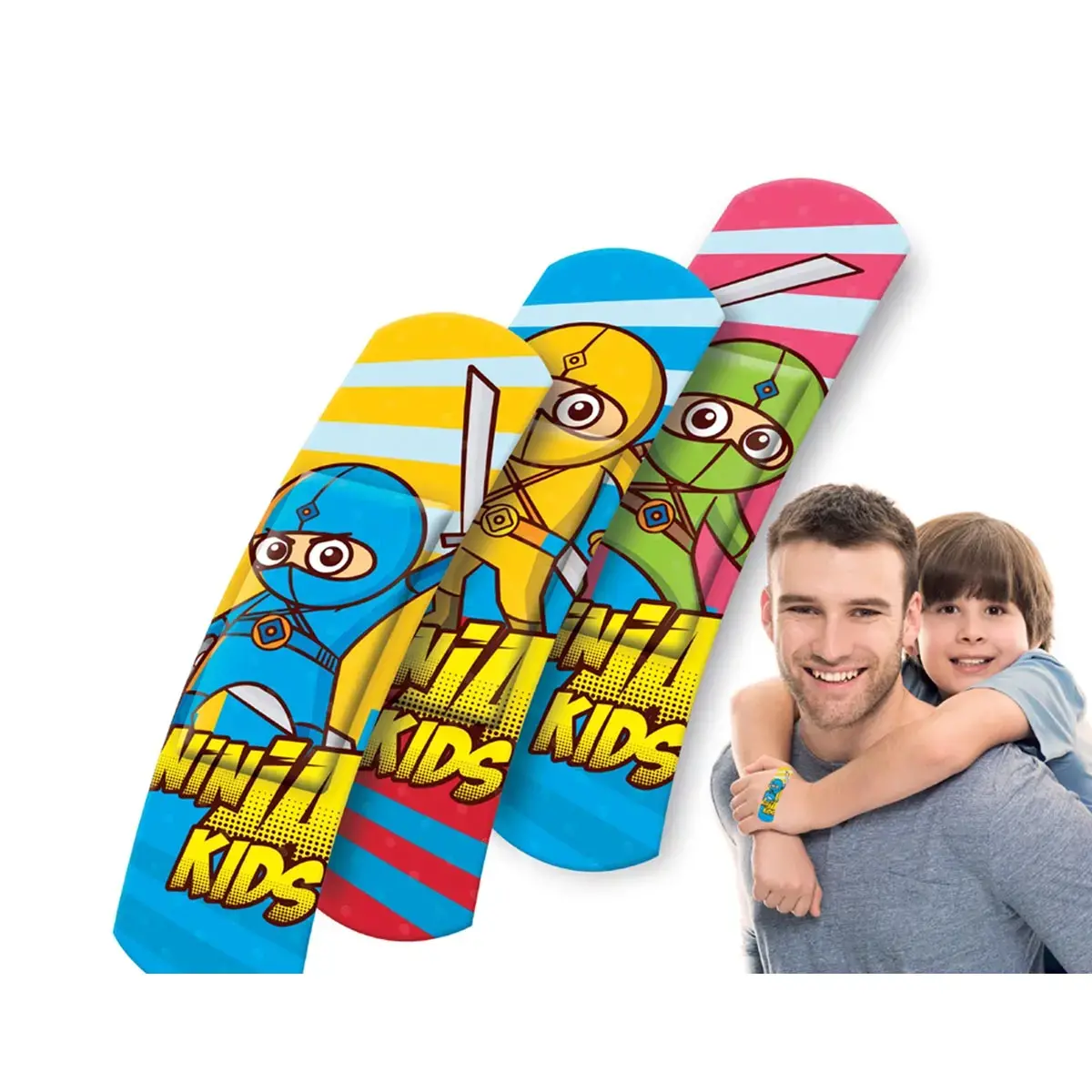 Pansement pour enfants 'Ninjas', 40, boîte métal - Lifemed