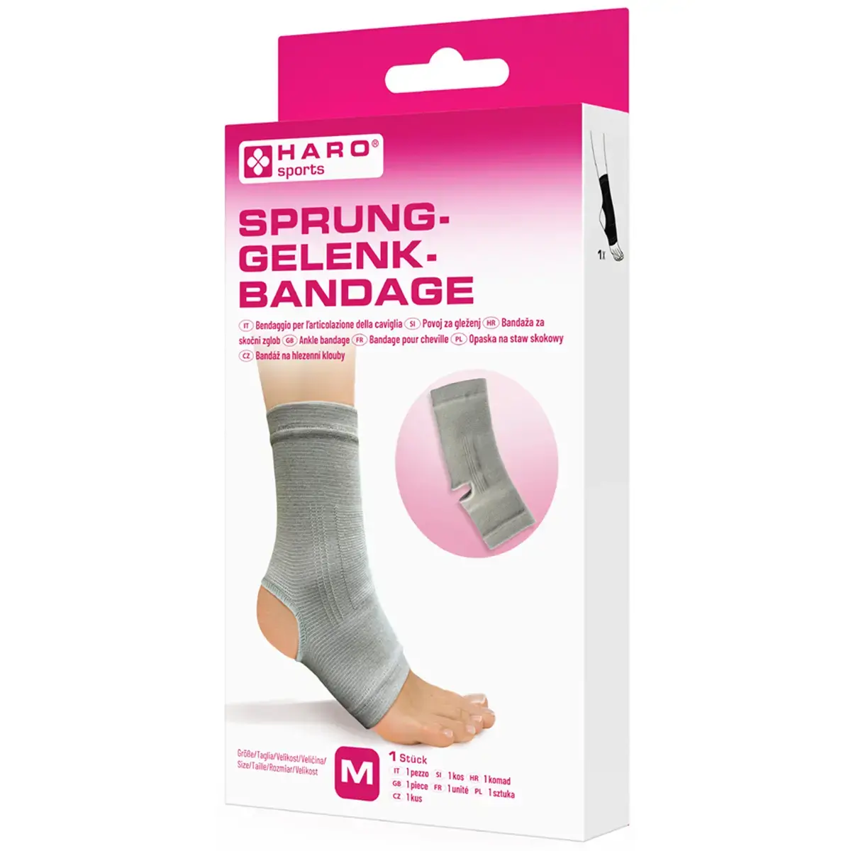 Bandage sportif 'Cheville', taille: XL, gris - Haro