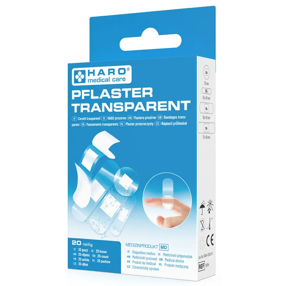 Pansement transparent, hydrophobe, pack de 20 - Haro