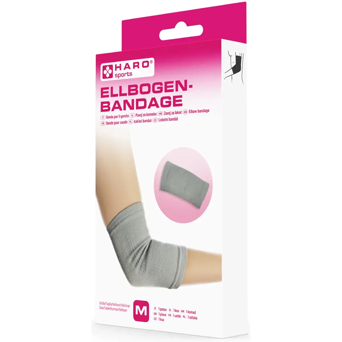 Bandage sportif 'Coude', taille: M, gris - Haro