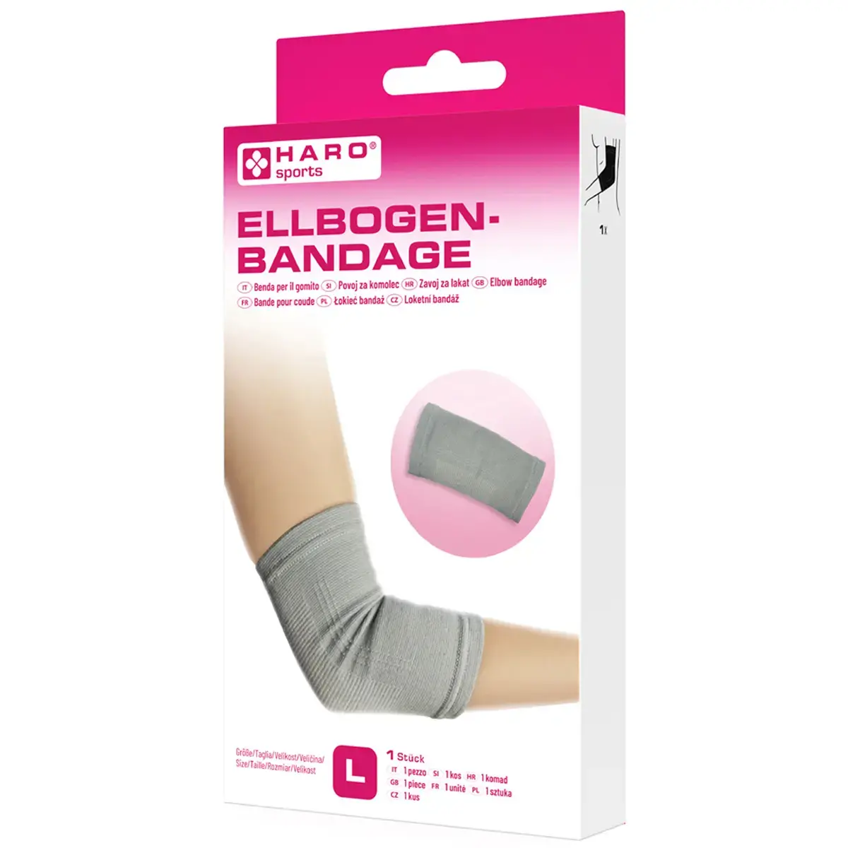 Bandage sportif 'Coude', taille: M, gris - Haro