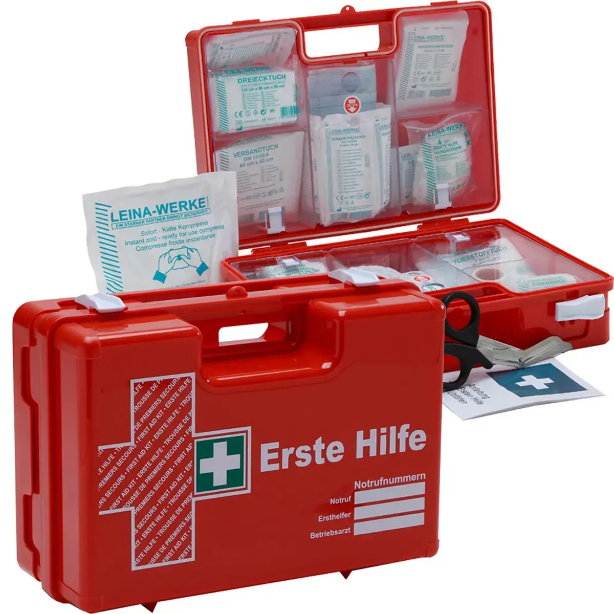 Mallette de premiers secours SAN, contenu DIN 13157 - Leina-Werke