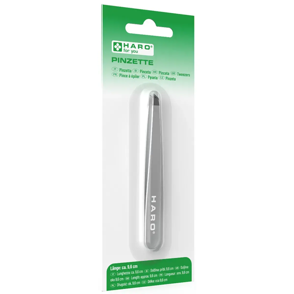 Pince à épiler, longueur: 96 mm, en inox - Haro
