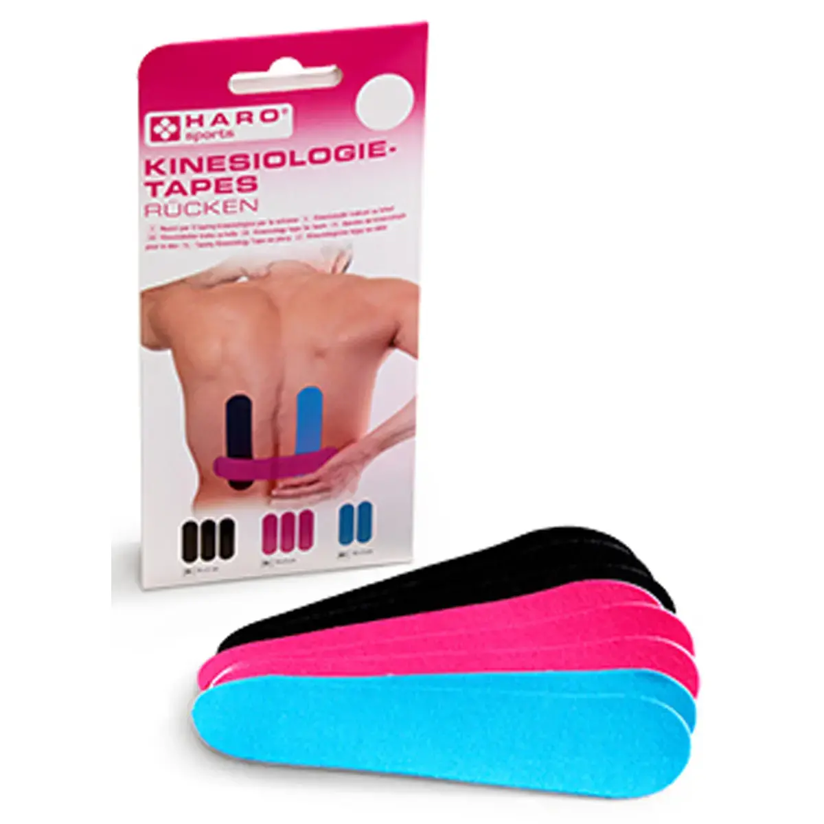 Bande de kinésiologie 'Dos', couleurs assorties - Haro