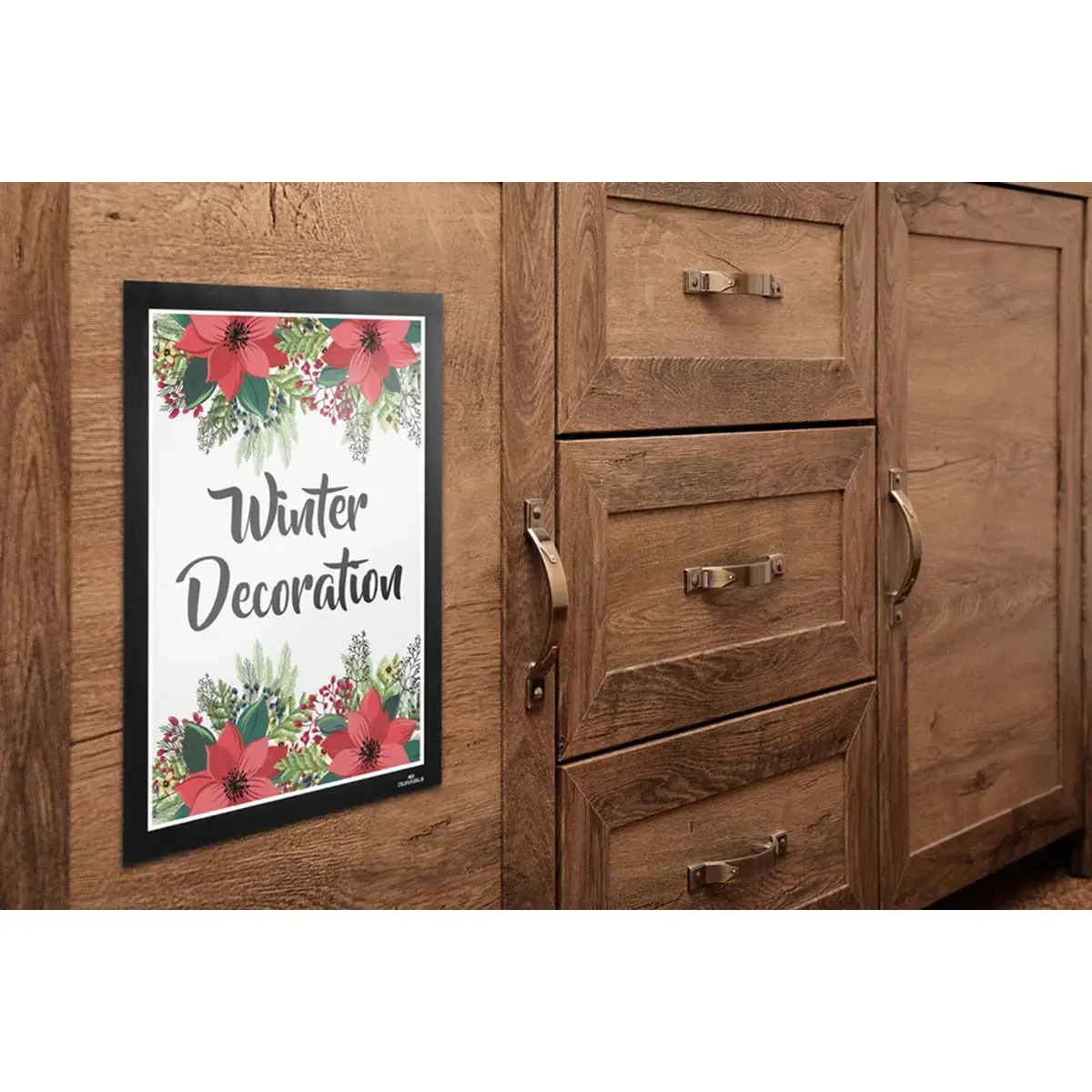 Cadre magn&eacute;tique DURAFRAME WALLPAPER, A4, argent - Durable 