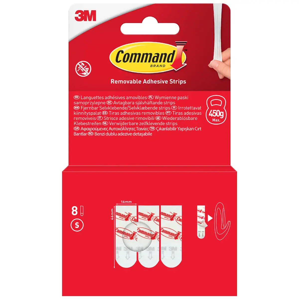 Paquet de recharge languettes adhésives, blanc - Command