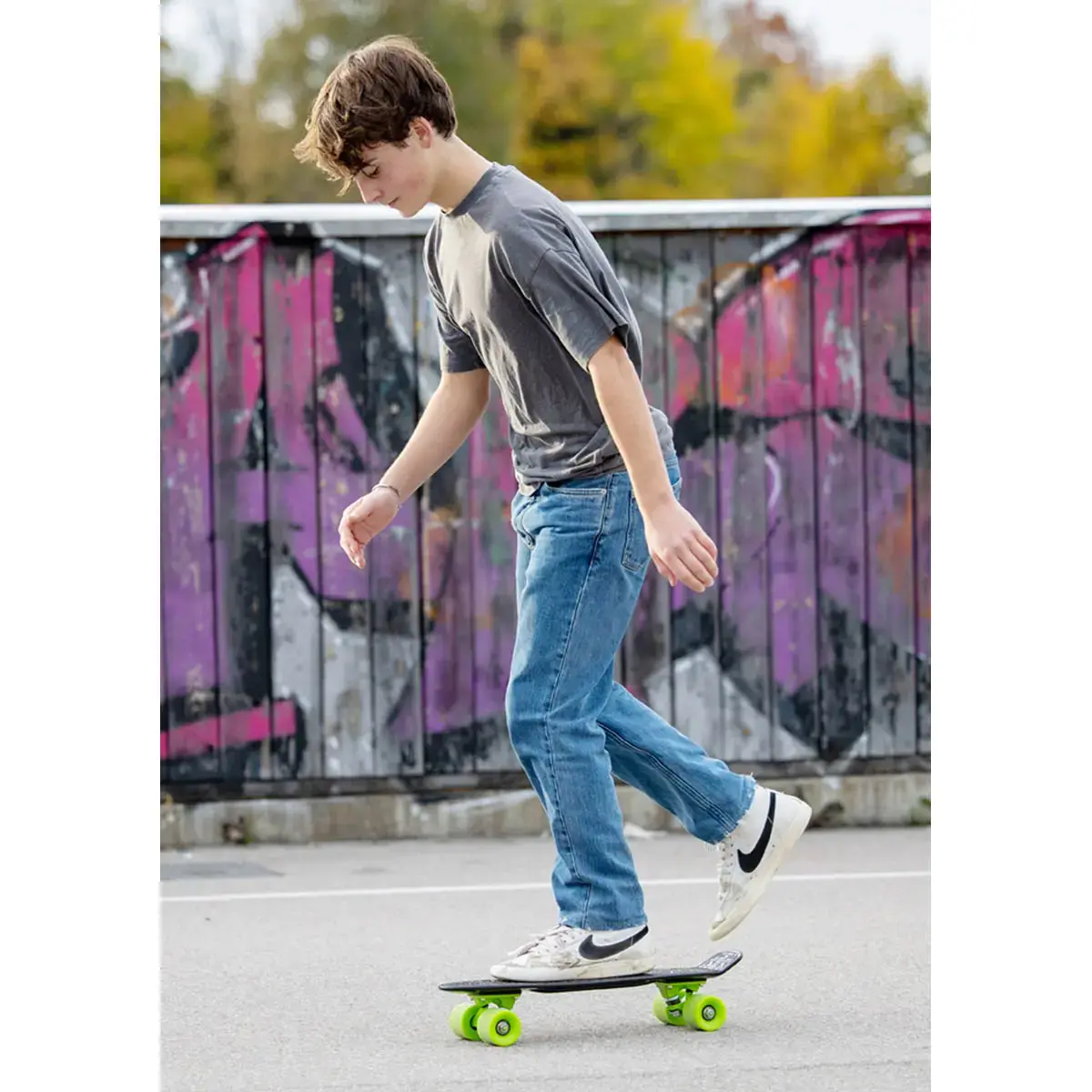 Skateboard r&eacute;tro Native Green - Schildkr&ouml;t 
