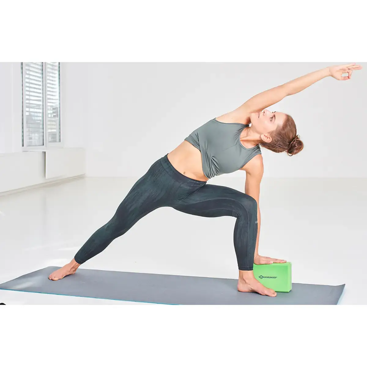 Bloc de yoga, 200 g, vert/gris - Schildkröt