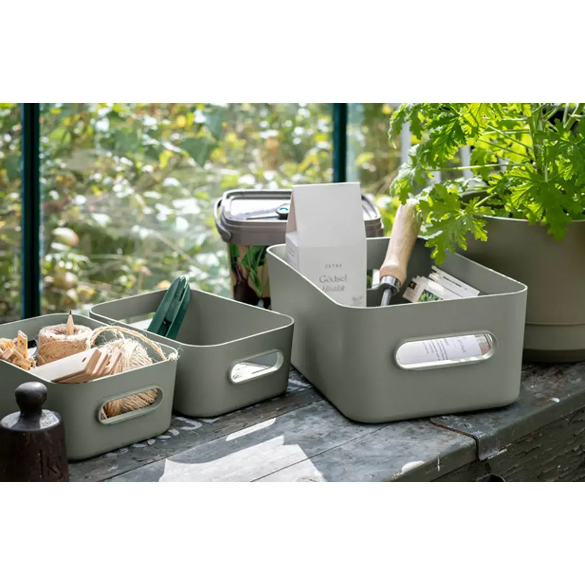 Bo&icirc;te de rangement Comfort M, bleu canard - Smartstore 