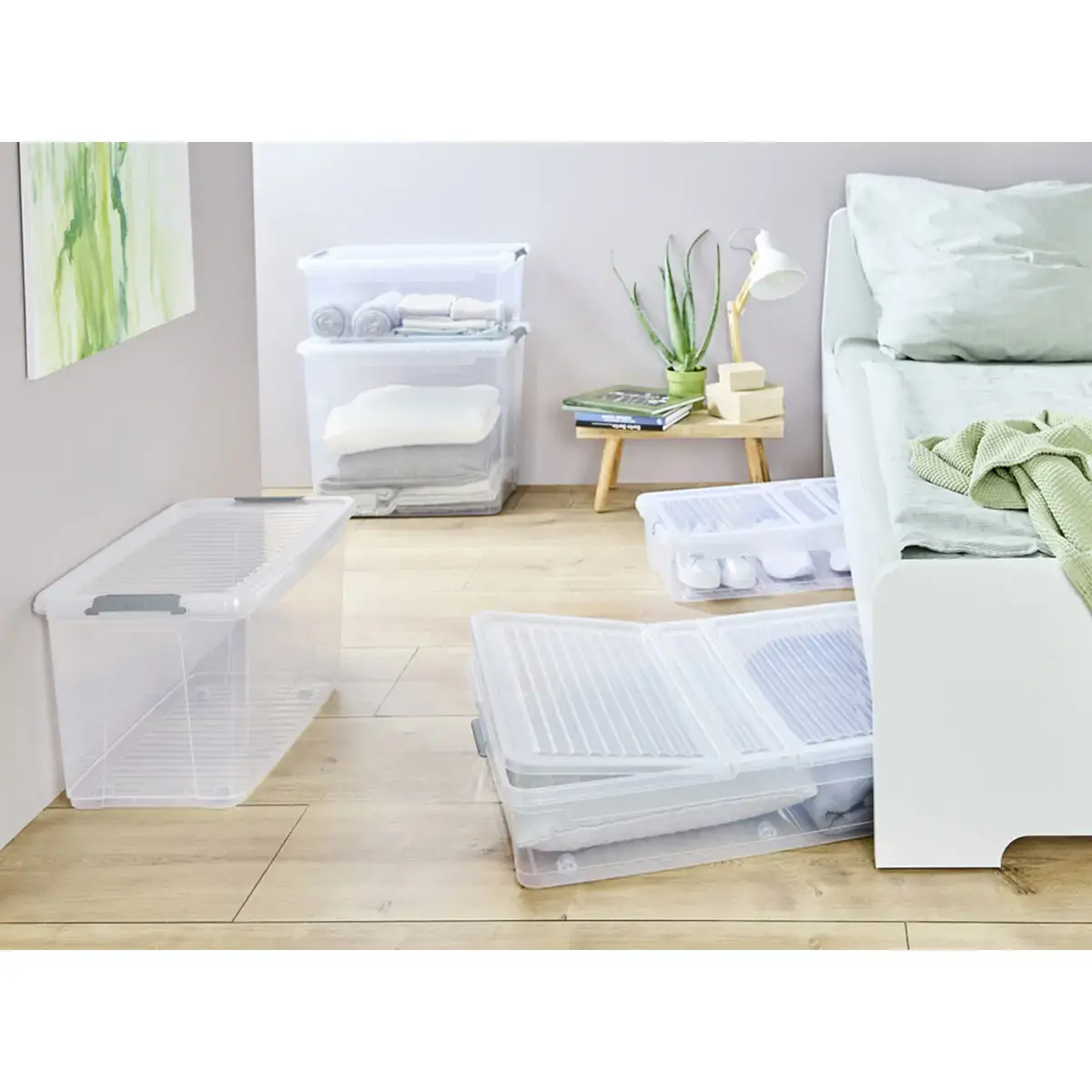 Boîte de rangement sous lit Leo - 53 L - Keeeper