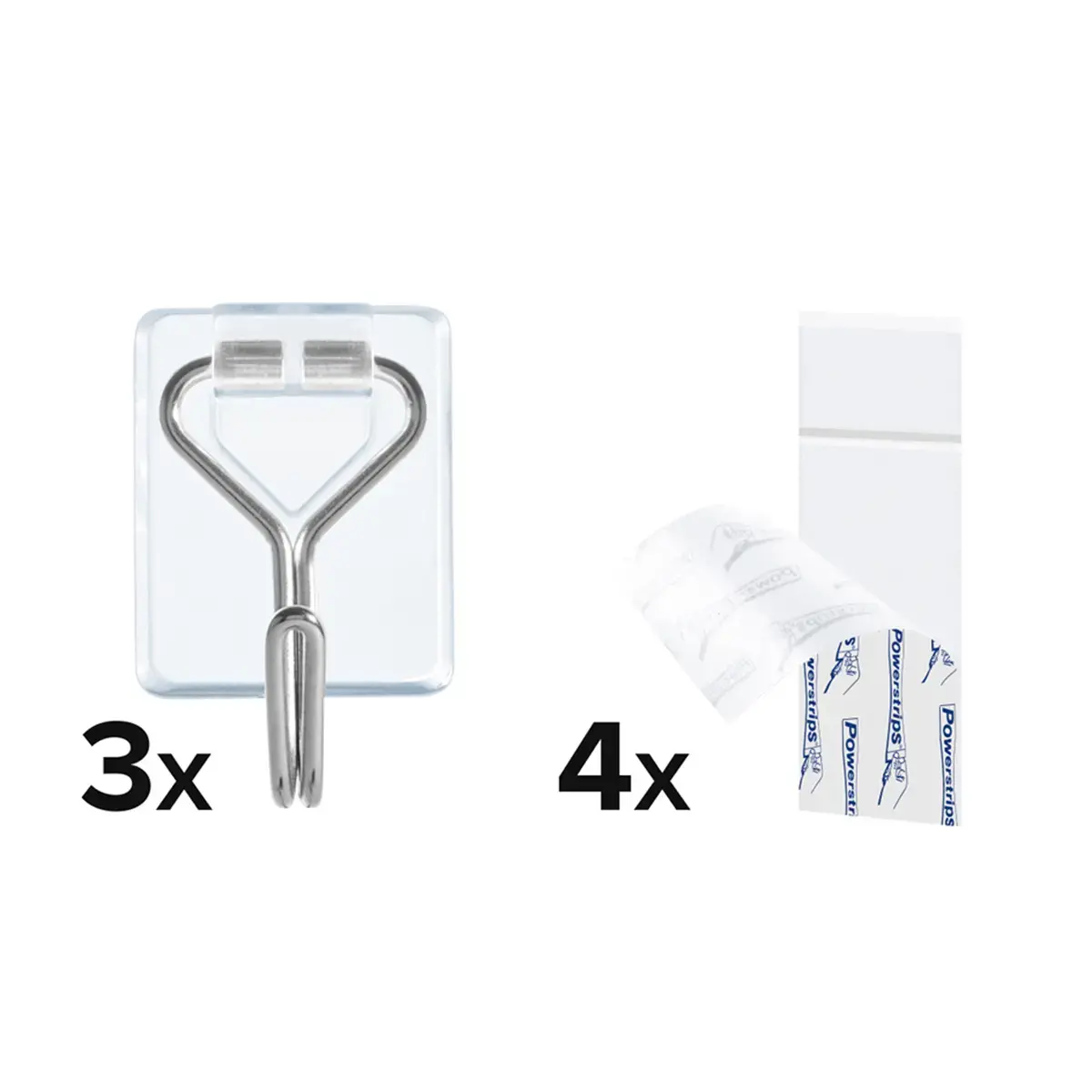 Crochet Powerstrips WIRED HOOK SMALL, transparent - Tesa 