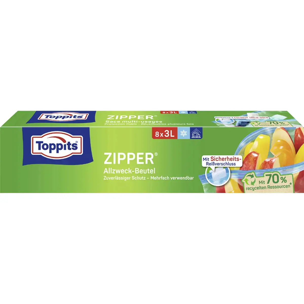 Sachet multi-usages avec zip, 28 x 1 litre - Toppits