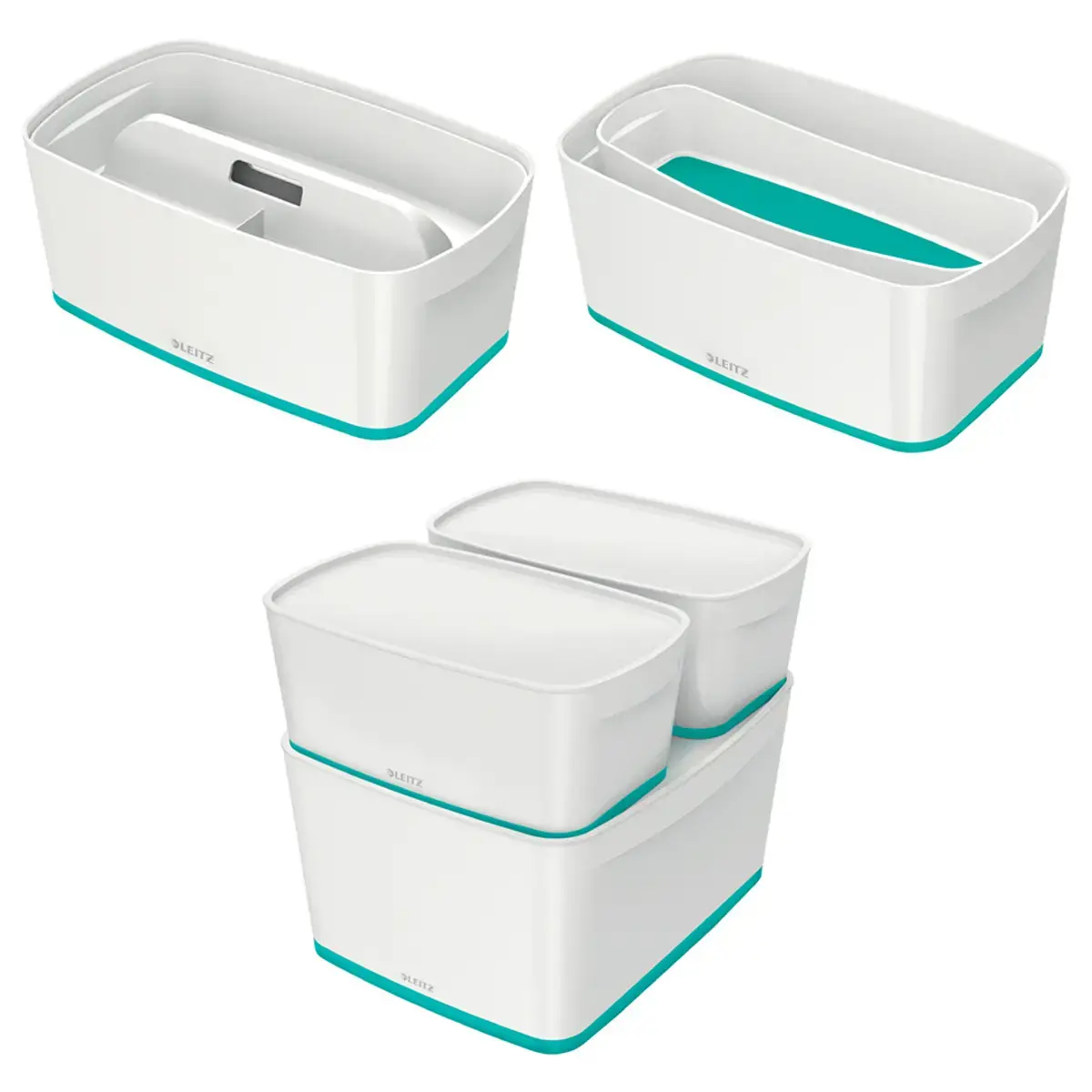 Boîte de rangement My Box, 5 litres, blanc / gris - Leitz