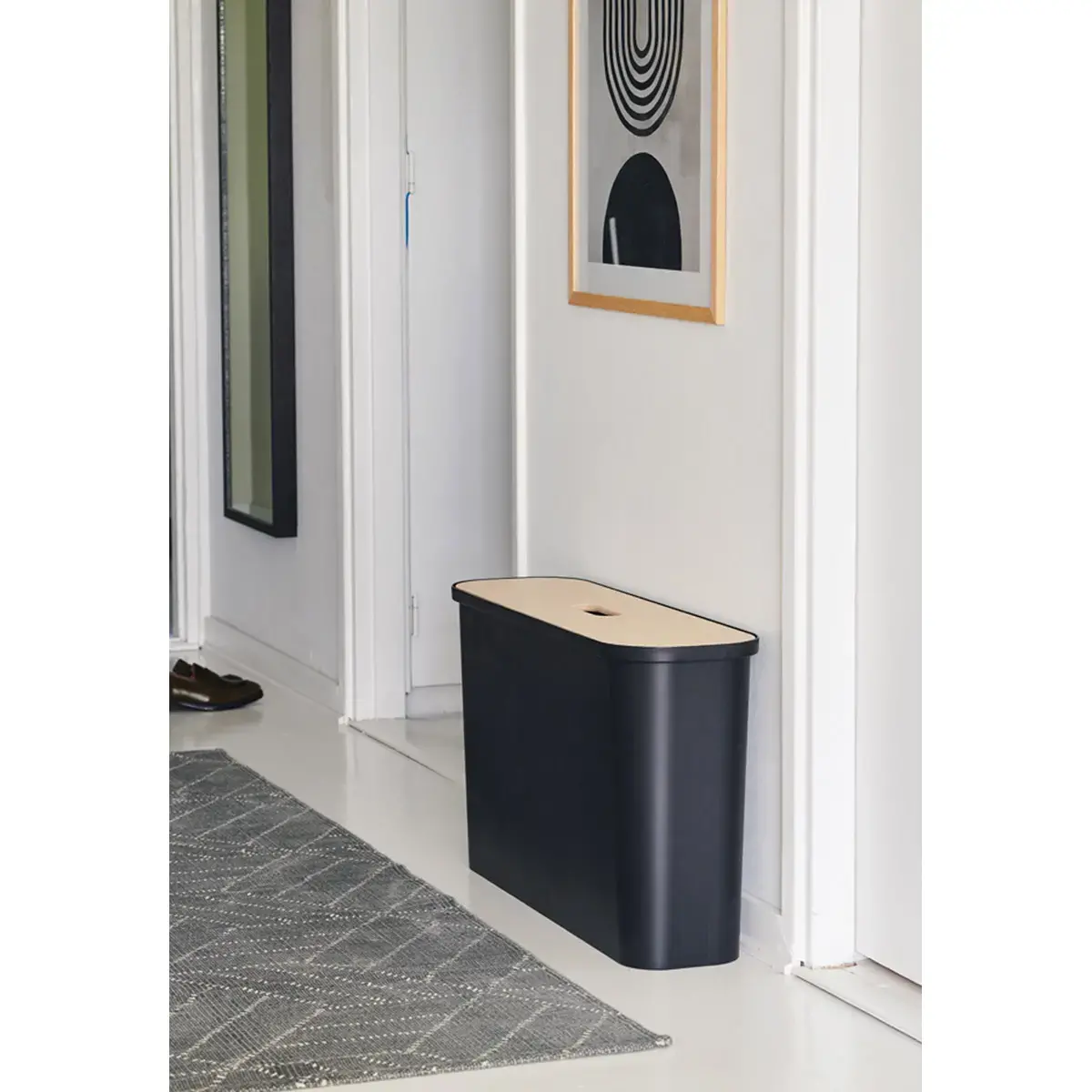 Boîte de rangement COLLECT Slim, 46 litres, noir - Smartstore