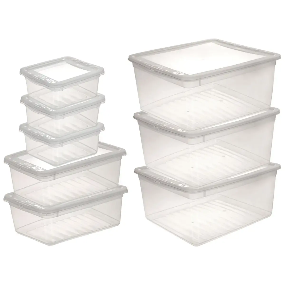 Set de rangement 'bea', 3x 18 litres, PP, couvercle - Keeeper 