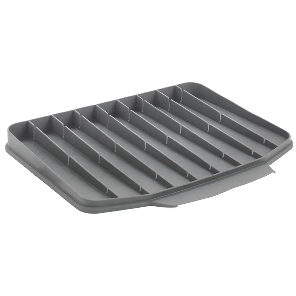 Tapis d'&eacute;gouttage Gravity-Duo, caoutchouc, gris - Metaltex 