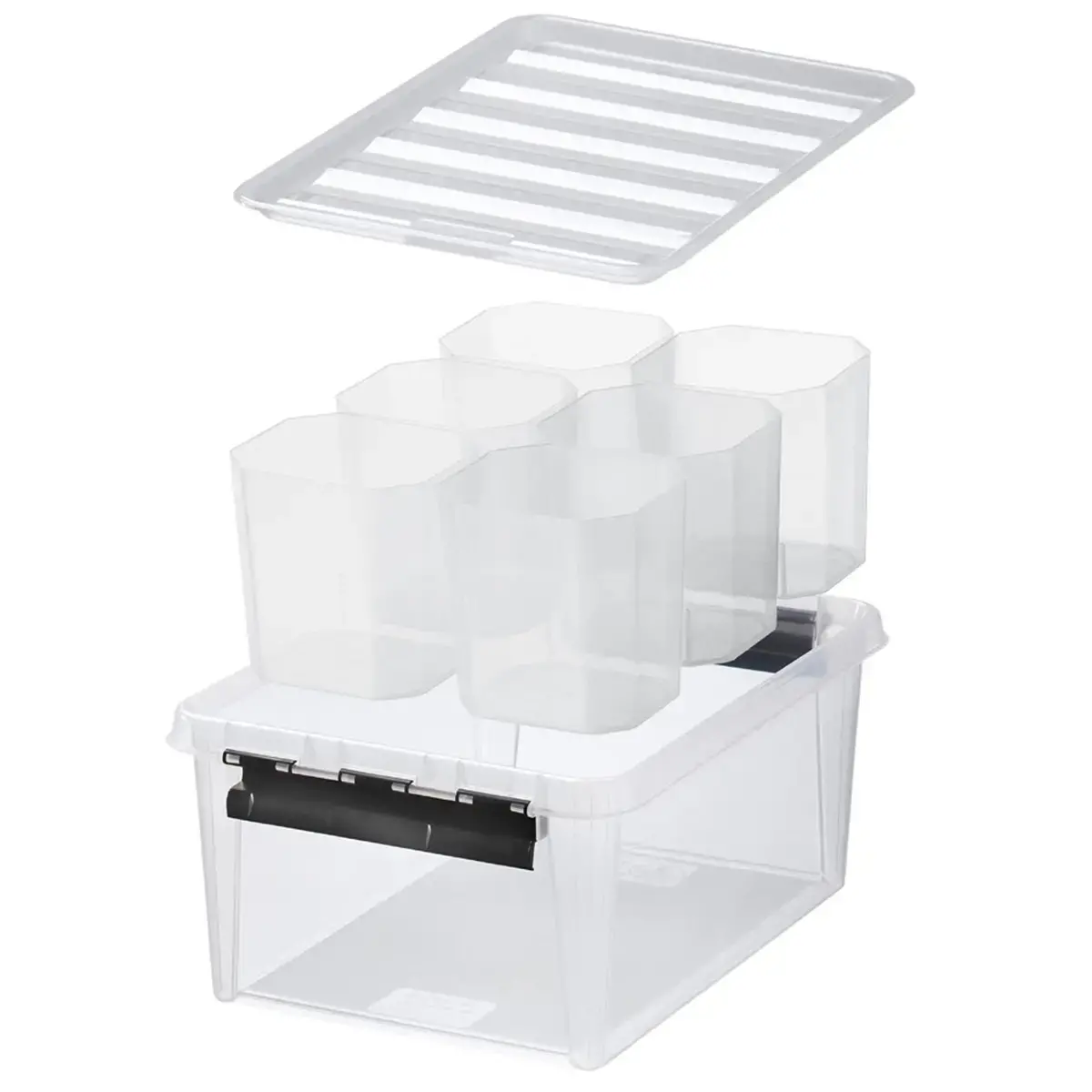 Bo&icirc;te de rangement CLASSIC 14 L + inserts, noir - Smartstore 
