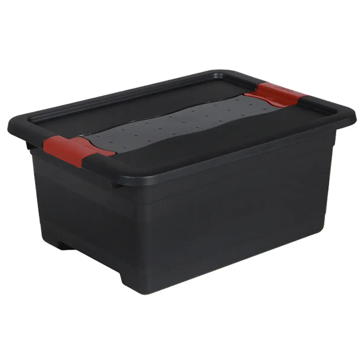 Bo&icirc;te de rangement 'eckhart', 12 L, graphite/rouge - Keeeper 