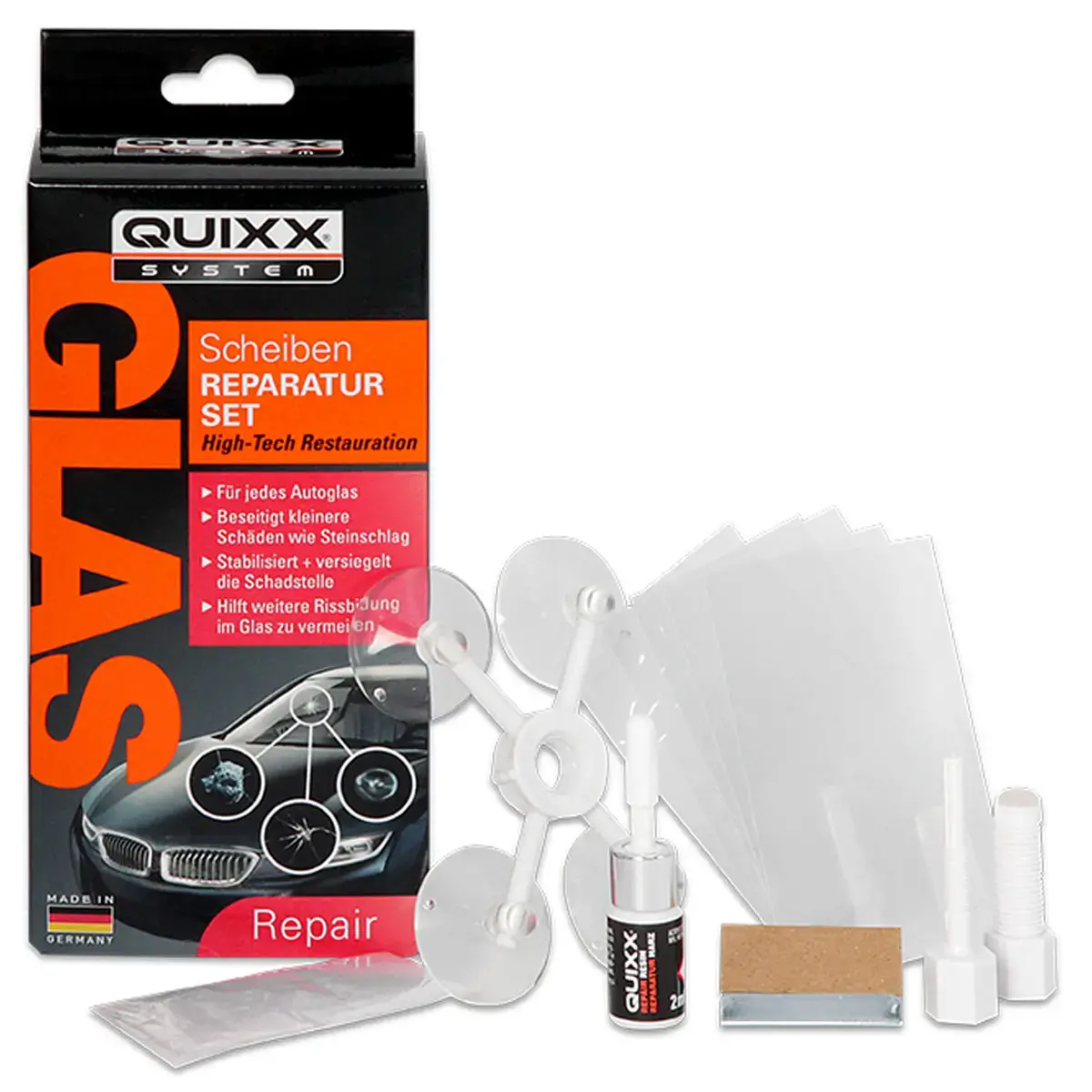 Kit de r&eacute;paration pour vitres, 7 pi&egrave;ces - Quixx 