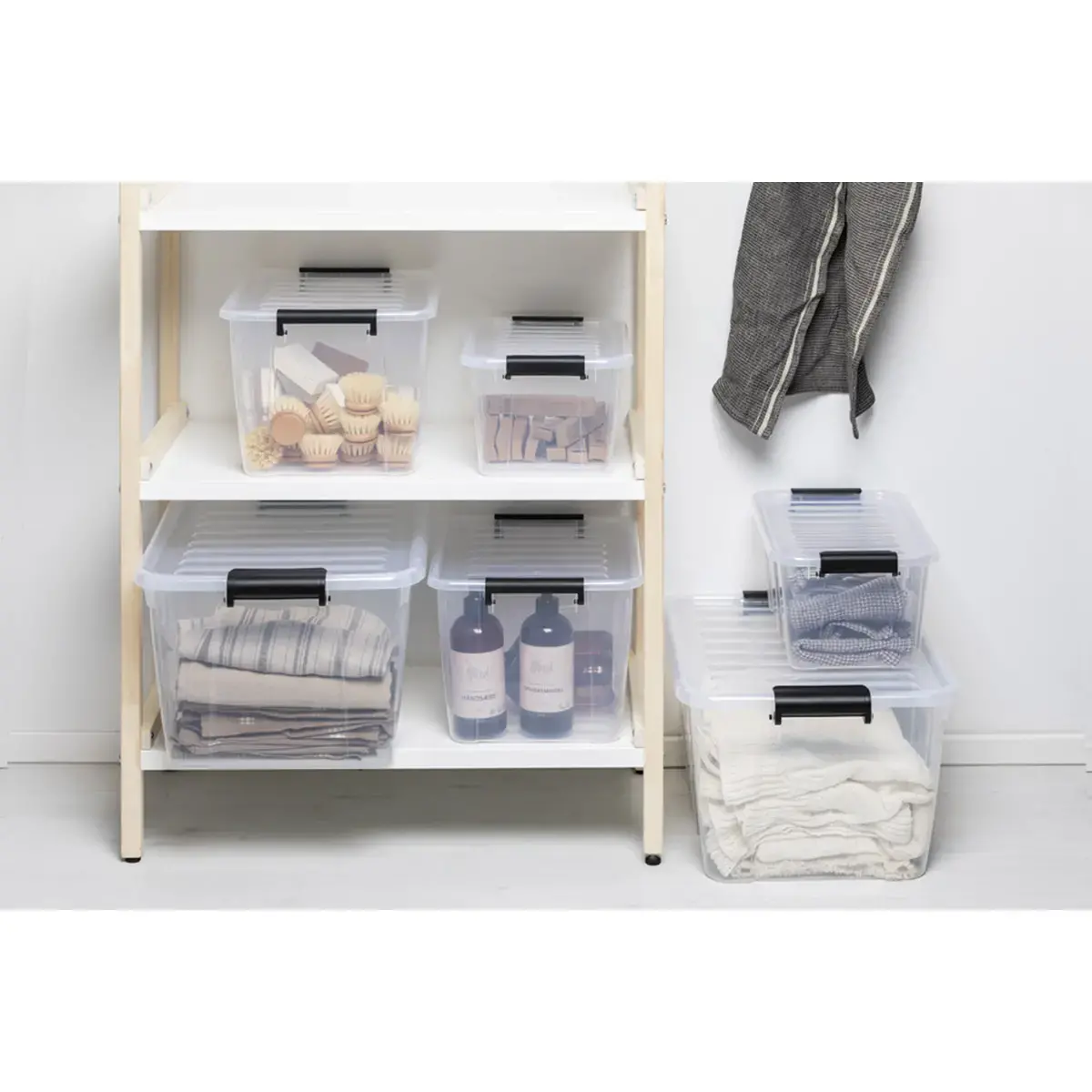 Bo&icirc;te de rangement HOME BOX, 15 L, transparent - Plast Team 