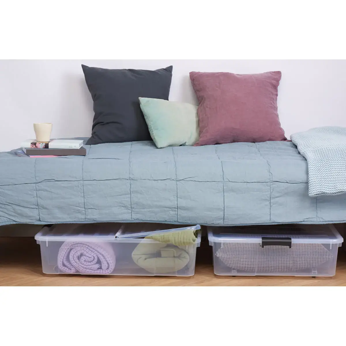 Boîte de rangement HOME BOX BEDROLLER XL, 49 L - Plast Team