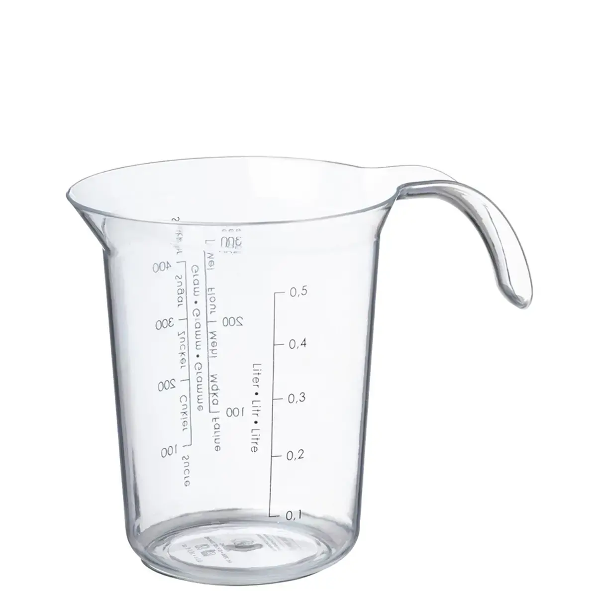 Pichet mesureur 'Palermo', 0,5 litre, transparent - Plast Team